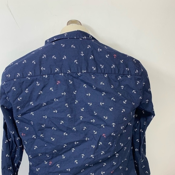 Tommy Hilfiger Anchor Collared Button Up Blouse - Picture 4 of 5